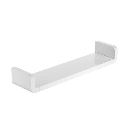 JOINPAYA Wall Display Shelf Shower Cosmetic Display Racks Shampoo Holder Bathroom Wall Rack Cubby Storage Shelf Storage Shelves Plastic soap Storage Rack Frame White No Punching