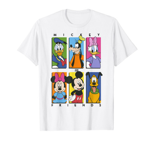 Disney Mickey And Friends Group Shot Panels T-Shirt Disney Mickey And Friends Group Shot Panels T-Shirt