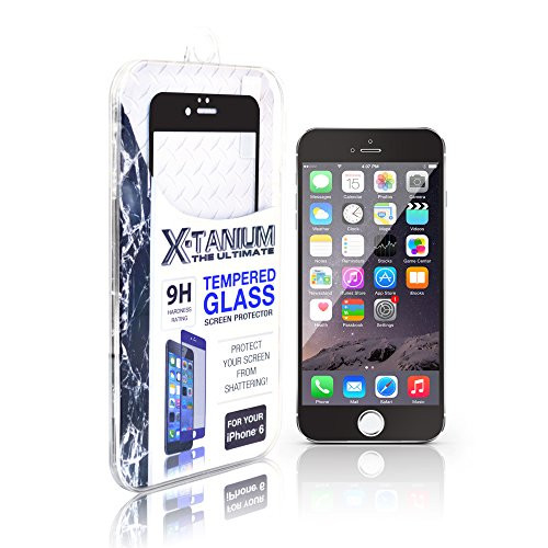 X-Tanium Tempered Glass Screen Protector for iPhone 6 4.7-Inch - Retail Packaging - Onyx X-Tanium Tempered Glass Screen Protector for iPhone 6 4.7-Inch - Retail Packaging - Onyx
