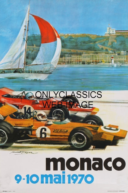 OnlyClassics 1970 MONACO GRAND PRIX 11X17 POSTER AUTO RACING FORMULA ONE INDY CAR & SAILBOAT OnlyClassics 1970 MONACO GRAND PRIX 11X17 POSTER AUTO RACING FORMULA ONE INDY CAR & SAILBOAT