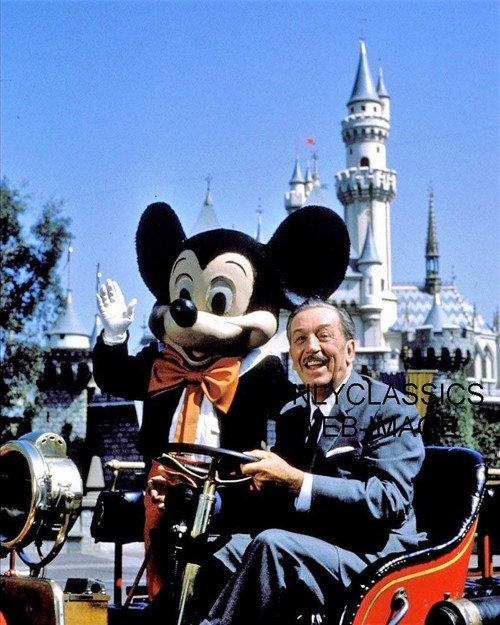 OnlyClassics MICKEY MOUSE & WALT IN ANTIQUE CAR AT DISNEYLAND AMUSEMENT PARK 8X10 PHOTO OnlyClassics MICKEY MOUSE & WALT IN ANTIQUE CAR AT DISNEYLAND AMUSEMENT PARK 8X10 PHOTO