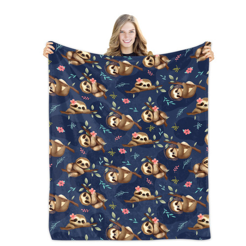 Sloth Blanket Cute Sloth Gifts for Adults Kids 50x60 in Sloths Lovers Gifts Soft Lightweight Flannel Fleece Throw Blanket with Sloths Warm Travel Camping Couch Bed Blankets Sloth Blanket Cute Sloth Gifts for Adults Kids 50x60 in Sloths Lovers Gifts Soft Lightweight Flannel Fleece Throw Blanket with Sloths Warm Travel Camping Couch Bed Blankets