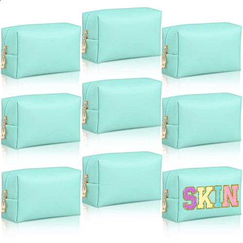 Sanwuta 9 Pcs Preppy Makeup Bag PU Leather Cosmetic Bag Makeup Pouch Plain Cosmetic Pouch Waterproof Toiletry Bags for Traveling Preppy Pencil Case Travel Purse Cosmetic Organizer for Women (Green) Sanwuta 9 Pcs Preppy Makeup Bag PU Leather Cosmetic Bag Makeup Pouch Plain Cosmetic Pouch Waterproof Toiletry Bags for Traveling Preppy Pencil Case Travel Purse Cosmetic Organizer for Women (Green)