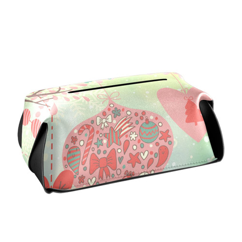 Owls Tissue Box Cover PU Leather Rectangle Tissue Box Holder with Detachable Button Travel Tissue Box Case for Bathroom Bedroom Night Stands Desks Tables Car Office