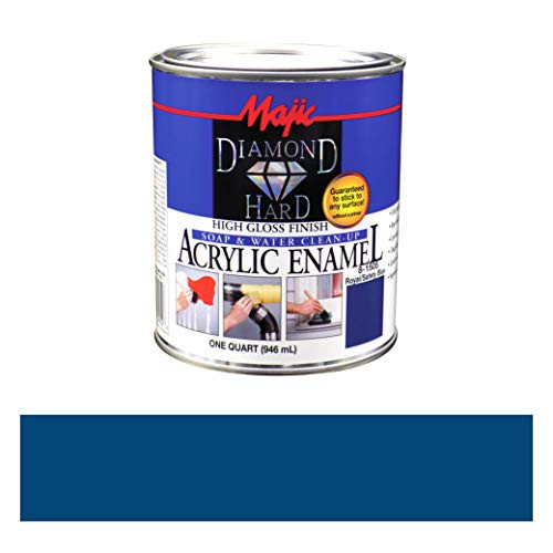 Majic Paints 8-1505-2 Diamond Hard Acrylic Enamel High Gloss Paint, 1- Quart, Safety Blue