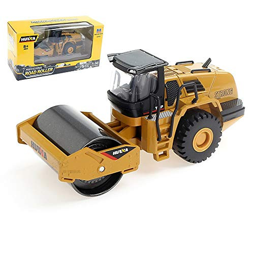 Ailejia 1/50 Scale Diecast Articulated Dump Truck Alloy Models Road Roller Construction Vehicle s Model Engineering Car Toy boy Gift (Road Roller)