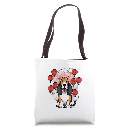 Basset Hound Paper Lanterns Funny Dog Festival Tote Bag