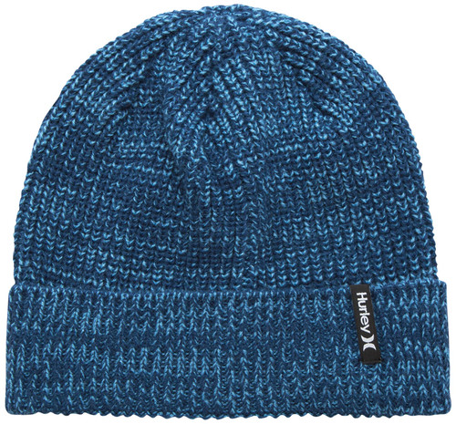 Hurley Men's Cuffed Beanie - Loose Knit Winter Hat, Size One Size, Blue Beyond