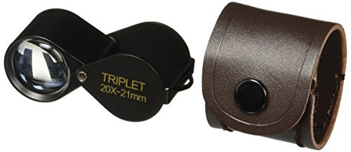 SE MJ32021BR 20 x 21mm Professional Round Triplet Jeweler's Loupe