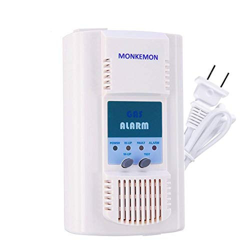 Plug-in Natural Propane Gas Detector, Home Gas Alarm Sensor, Combustible Gas Leak Tester, Monitor Gas Methane, Butane, LPG, LNG, Prevent Fire Explosions (MK-GD401)