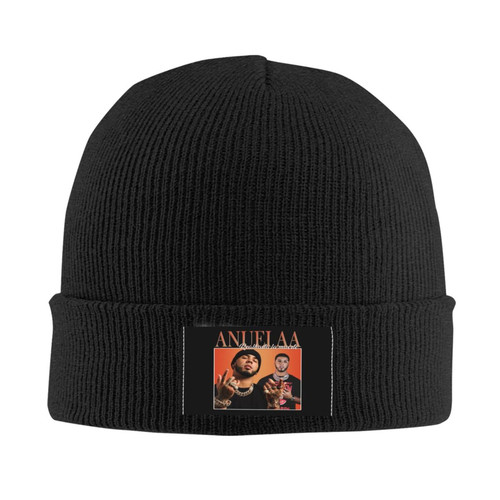 Anuel Rapper Aa Singer Beanie Hat Fashion Warm Knit Hat Stretchable Cuffed Headgear for Cold Weather Black Anuel Rapper Aa Singer Beanie Hat Fashion Warm Knit Hat Stretchable Cuffed Headgear for Cold Weather Black