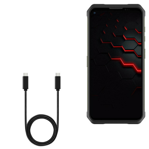 BoxWave Cable Compatible with Doogee V10 (Cable by BoxWave) - DirectSync PD Cable (3ft) - USB-C to USB-C (100W), Type C Braided 3ft Charge and Sync Cable for Doogee V10 - Jet Black