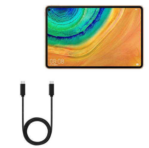 BoxWave Cable Compatible with Huawei MatePad Pro 5G - DirectSync PD Cable (3ft) - USB-C to USB-C (100W), Type C Braided 3ft Charge and Sync Cable for Huawei MatePad Pro 5G - Jet Black