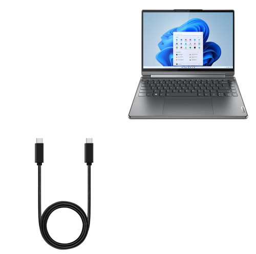 BoxWave Cable Compatible with Lenovo Yoga 9i (14 in - 82LU) - DirectSync PD Cable (3ft) - USB-C to USB-C (100W), Type C Braided 3ft Charge and Sync Cable for Lenovo Yoga 9i (14 in - 82LU) - Jet Black BoxWave Cable Compatible with Lenovo Yoga 9i (14 in - 82LU) - DirectSync PD Cable (3ft) - USB-C to USB-C (100W), Type C Braided 3ft Charge and Sync Cable for Lenovo Yoga 9i (14 in - 82LU) - Jet Black