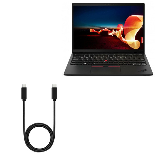 BoxWave Cable Compatible with Samsung ThinkPad X1 Nano (13 in) - DirectSync PD Cable (3ft) - USB-C to USB-C (100W), Type C Braided 3ft Charge and Sync Cable - Jet Black BoxWave Cable Compatible with Samsung ThinkPad X1 Nano (13 in) - DirectSync PD Cable (3ft) - USB-C to USB-C (100W), Type C Braided 3ft Charge and Sync Cable - Jet Black