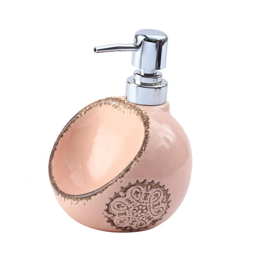 Hoement soap Dispenser Bathroom soap Dispenser with Sponge Pump Bottle Dispenser Shower Dispenser Ceramic Pump Bottle dishsoap Dispenser Lotion Bottle Ceramics handwashing Fluid