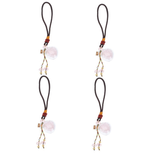 DECHOUS 4 pcs Essential Oil Perfume Bottle car diffusers for Essential Oils Essential Oil car Diffuser car Crystal Hanging Accessories Auto Perfume Bottle Pendant Car Hanging Glass Natural