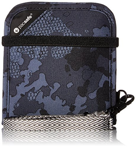 Pacsafe RFIDsafe V100 Anti-Theft RFID Blocking Bi-Fold Wallet, Grey Camo