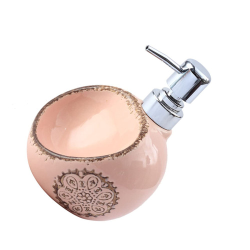 HAKIDZEL Shower soap Dispenser soap Pump Bottle soap Dispenser Bottle Kitchen Ceramic Pump Bottle Pump Bottle Dispenser soap Dispenser with Sponge Lotion Bottle Old Fashioned