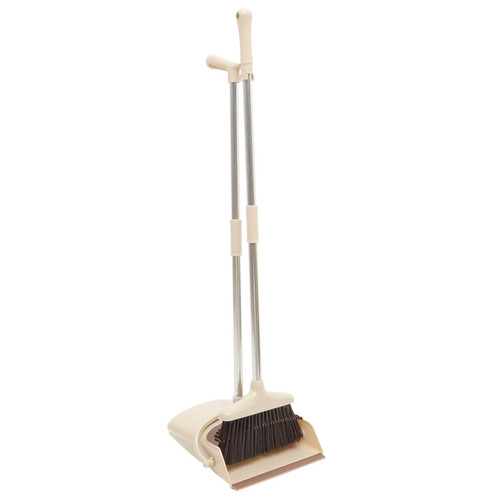 GRIRIW 1 Set Broom Set Brush and Dustpan Long Handle Broom Garden Dustpan Outdoor Broom Dustpan Kitchen Broom Upright Lobby Broom Cleaning Broom Handled Self-Cleaning Office Plastic Floor