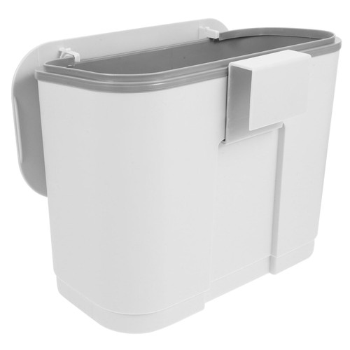 NOLITOY Bins Trash Can Trashcan Waste Storage Can Bathroom Waste Basket Kitchen Garbage Container Trash Bin Garbage Can Storage Bucket Wastebasket Accessories Abs Slider White Wall-Mounted