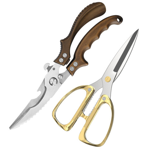 Misounda Poultry Shears Kitchen Shears Heavy DutyKitchen Scissors, Utility Scissors Stainless Steel Multi-function Kitchen Scissors for Kitchen, Set 2-Pack
