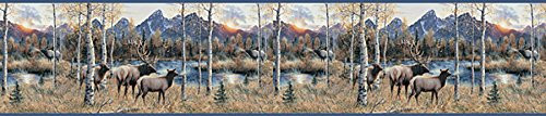 Chesapeake TLL50281B Wake by Elk River Wallpaper Border, Blue