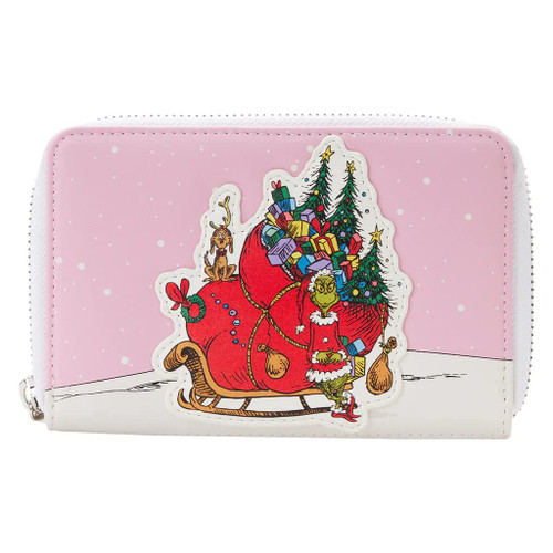 Loungefly DR Seuss Grinch Sleigh Zip Around Wallet