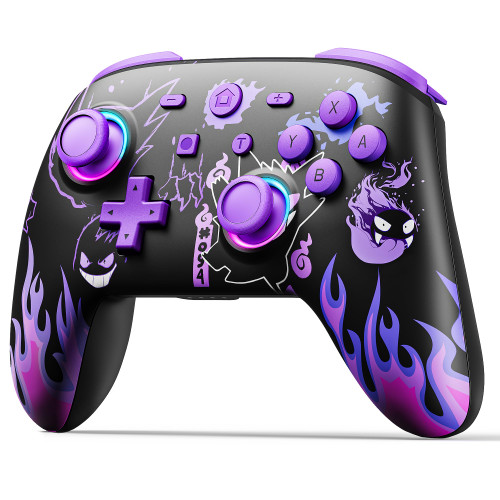 Wireless Pro Controller for Nintendo Switch/OLED/Lite, Switch Controller with LED Joystick/Motion/Vibration/Turbo/Wakeup