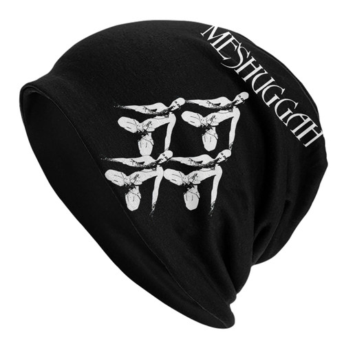 AGUADHARA Meshuggahs Knit Hat Men's Slouchy Skull Cap Fall Winter Outdoor Adult Warm Beanie Hat Headwear Knitted Hat Black