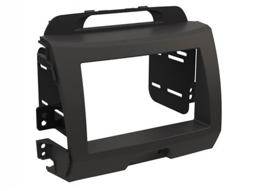 Scosche KA2099DGB Compatible with 2011-15 Kia Sportage ISO Double DIN & DIN+Pocket Dash Kit, Dk. Gray