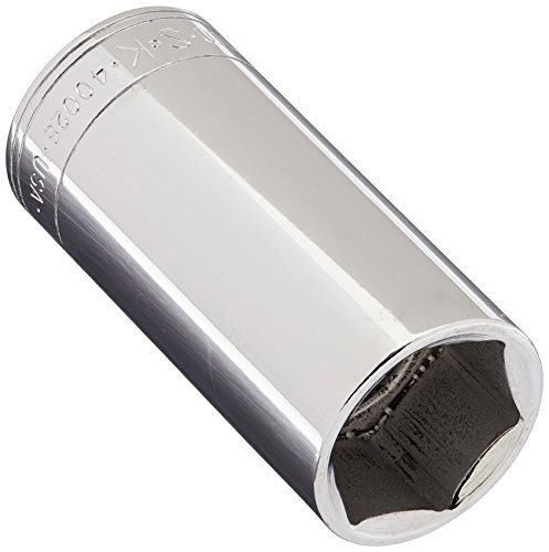 SK Hand Tool 40028 6 Point 28mm Drive Deep Socket, 1/2-Inch, Chrome