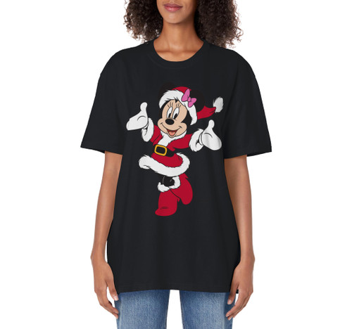 Disney Santa Minnie Mouse Holiday Adult Oversized Vintage T-Shirt Disney Santa Minnie Mouse Holiday Adult Oversized Vintage T-Shirt