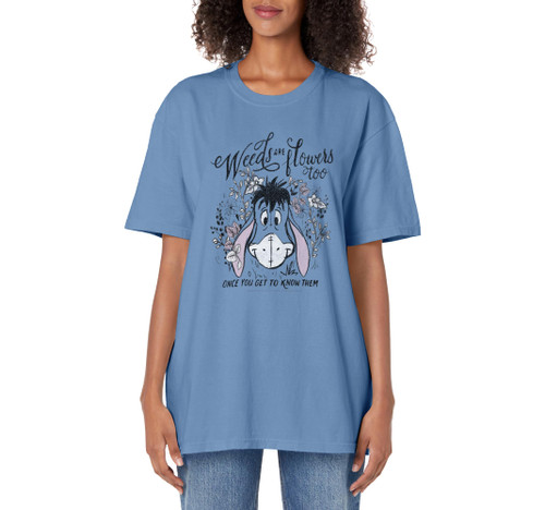 Disney Winnie The Pooh Eeyore Weeds Are Flowers Too Adult Oversized Vintage T-Shirt Disney Winnie The Pooh Eeyore Weeds Are Flowers Too Adult Oversized Vintage T-Shirt