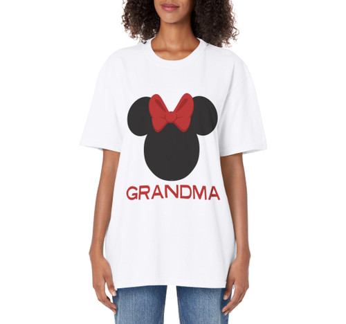 Disney Minnie Mouse Grandma Family Adult Oversized Vintage T-Shirt