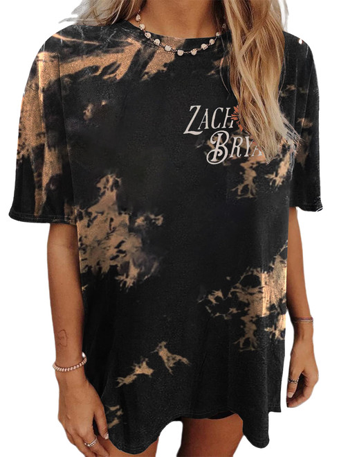 DUTUT Retro Western Music Oversized Shirt for Women Country Music T Shirt Vintage Western Cowboy Country Short Sleeve Tops