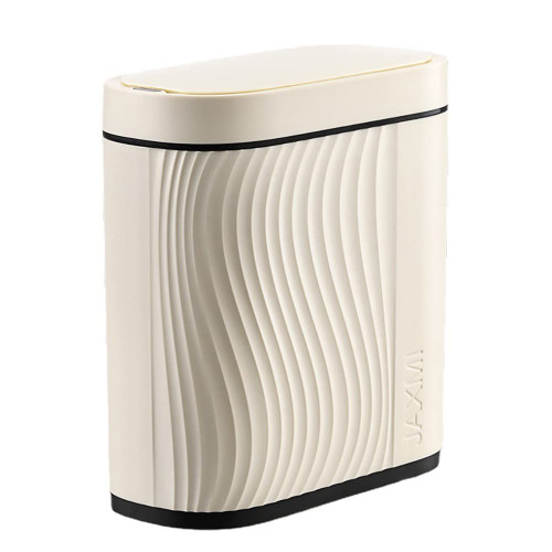 Smart Trash Can with Lid, 1.8 Gallon Slim Touchless Garbage Can, Plastic Automatic Trash Bin Waterproof Motion Sensor Wastebasket for Living Room, Bedroom, Office (No Battery)