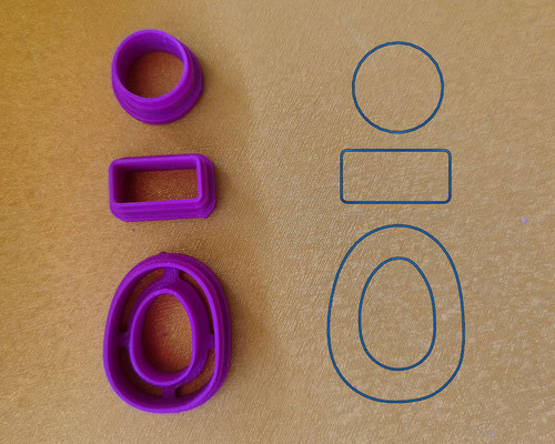 Set of 3 Circle and Donut Shaped Polymer Clay Cutter , Clay Cutter Set,Earring Clay Cutter (57mm/2.25inch)