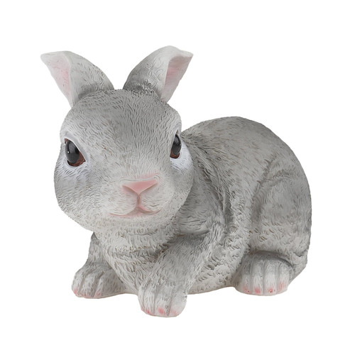 Abaodam 1pc Simulation Bunny Miniature Garden Mini Animal Figure Animal Decorations Miniature Bunny Figurines Bunny Sculpture Bunny Decor car Resin Rabbit Artificial Flower