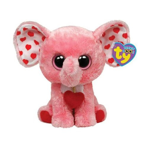 Ty Beanie Boos Tender Elephant 6" Plush, Pink Ty Beanie Boos Tender Elephant 6" Plush, Pink