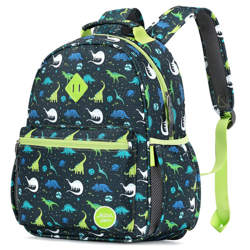 mibasies Kids Backpack for Boys, Kindergarten Backpack School Bag for Toddler Boys Age 5-8, Galaxies Dinosaur