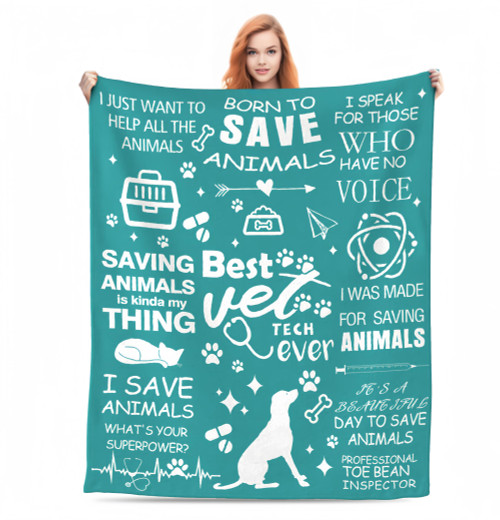 Noxkioy Vet Tech Gifts, Vet Tech Week Gifts Bulk, Vet Tech Appreciation Gifts, Best Veterinarian Gifts, Veterinary Technician Week Gifts, Birthday Ideas for Veterinarian Blanket 60"X50" Noxkioy Vet Tech Gifts, Vet Tech Week Gifts Bulk, Vet Tech Appreciation Gifts, Best Veterinarian Gifts, Veterinary Technician Week Gifts, Birthday Ideas for Veterinarian Blanket 60"X50"