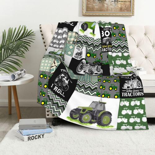Green Tractor Blanket, Truck Fleece Throw Blanket Boys Excavator Blankets, Soft Fuzzy Fleece Construction Trucks Throws for Bed Couch Sofa Decor, Car Lover Gifts for Toddler Kids Girls, 40"X 50" Green Tractor Blanket, Truck Fleece Throw Blanket Boys Excavator Blankets, Soft Fuzzy Fleece Construction Trucks Throws for Bed Couch Sofa Decor, Car Lover Gifts for Toddler Kids Girls, 40"X 50"