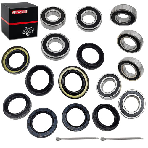Front and Rear Wheel Bearing Seals Kit for Yamaha Rhino 450 660 700 YXR700F YXR660F YXR450F