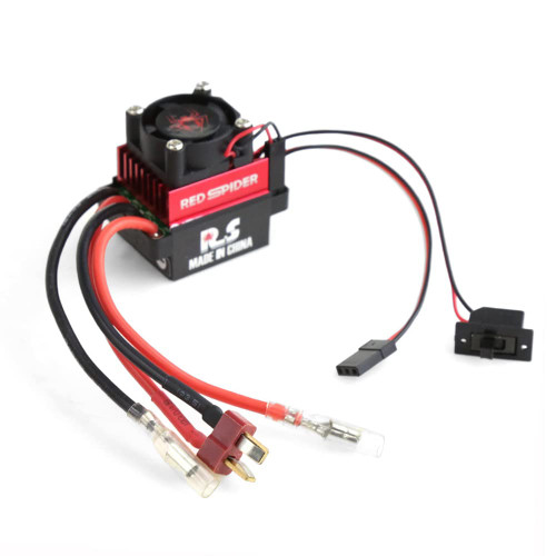 RC Car ESC,60A Brushed ESC Waterproof Electronic Speed Controller for TRX4 SCX10 RC Crawler Car(T Plug) RC Car ESC,60A Brushed ESC Waterproof Electronic Speed Controller for TRX4 SCX10 RC Crawler Car(T Plug)