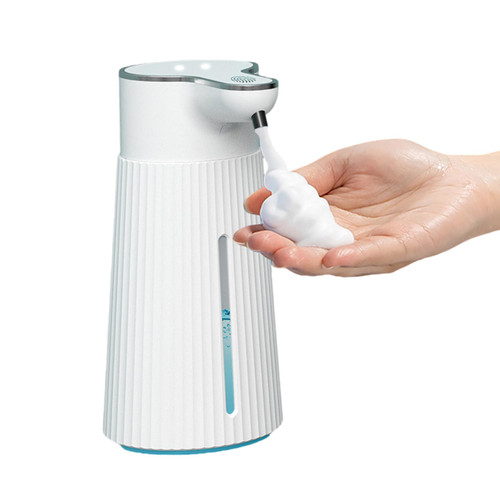 WyhDamaiD Automatic Foaming Hand Soap Dispenser Touchless Foam Soap Dispenser 13.5oz/400ML Wall Mount USB C Rechargeable Waterproof Pump for Kitchen, Bathroom Countertop