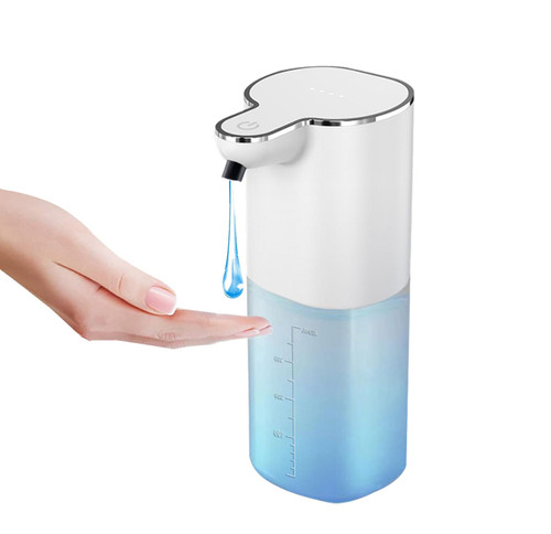 WyhDamaiD Automatic Liquid soap Dispenser,4 Level Adjustable Sensor Electric Soap Dispenser 13.5oz Wall Mount Rechargeable Touchless Hand & Dish Soap Dispense Waterproof Pump for Bathroom, Kitchen