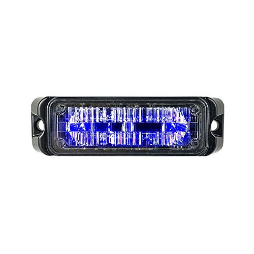 Abrams Flex Series (Blue) 9W - 3 LED Police EMS EMT Vehicle Truck LED Grille Light Head Surface Mount Strobe Warning Light