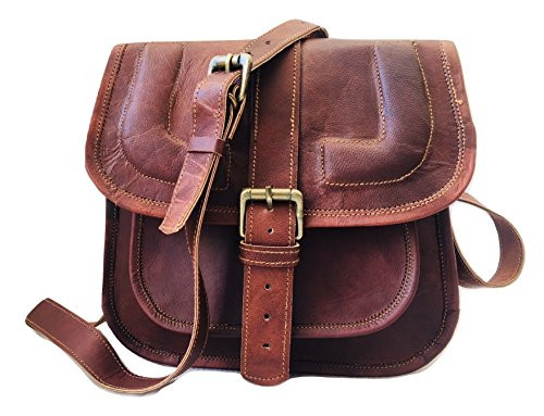 Small Purse Vintage Satchel for Women Leather Crossbody Bag and Saddle Shoulder Bag with Long Adjustable Strap