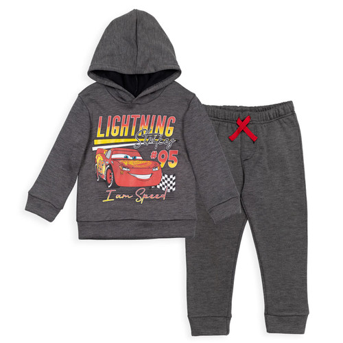 Disney Pixar Cars Lightning McQueen Toddler Boys Fleece Hoodie & Pants Set 4T